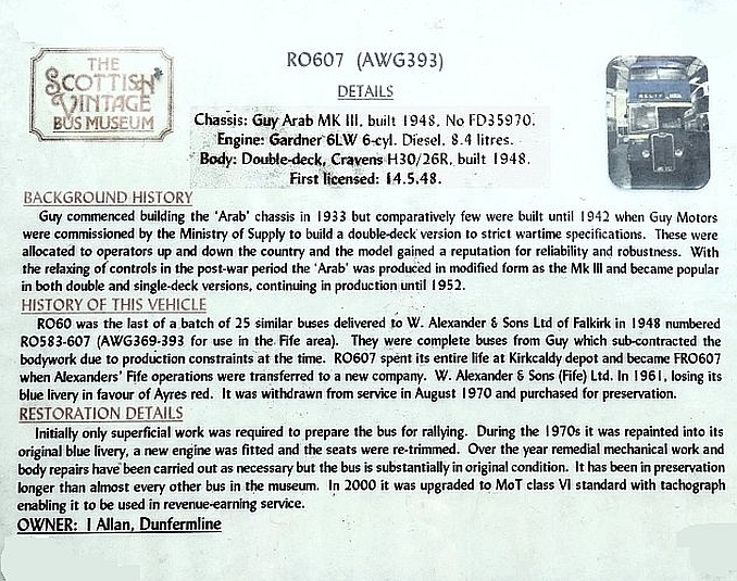 Guy Arab 1948 factsheet