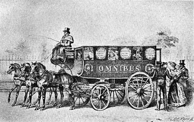 Shillibeer's first omnibus (halftone filtered)