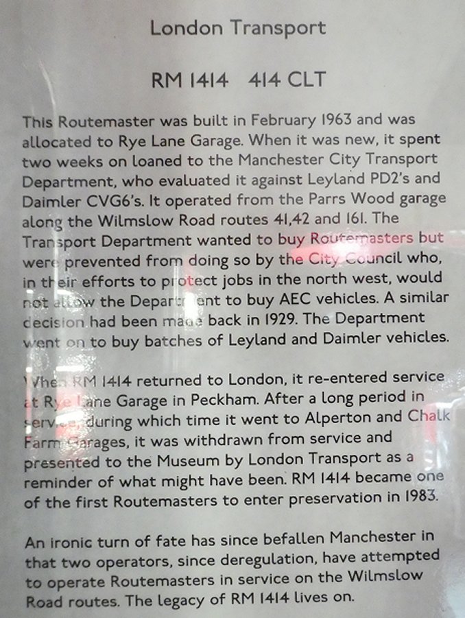 Manchester’s ‘might-have-been’ Routemaster RM1414