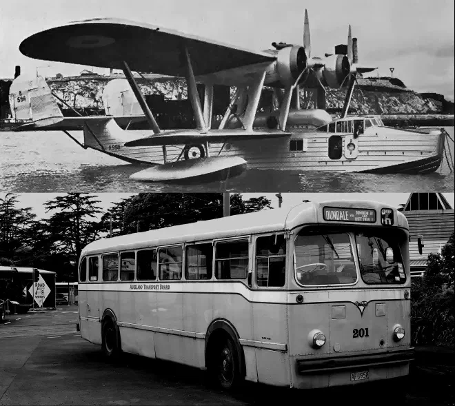 Flying Boat and Bus