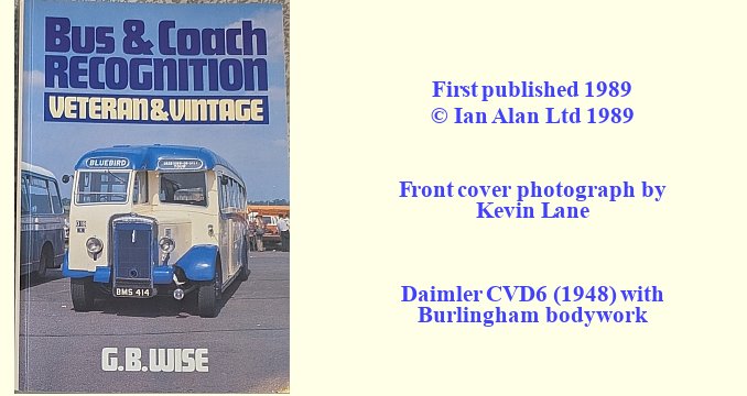 Bus & Coach Recognition (Veteran & vintage) 1989