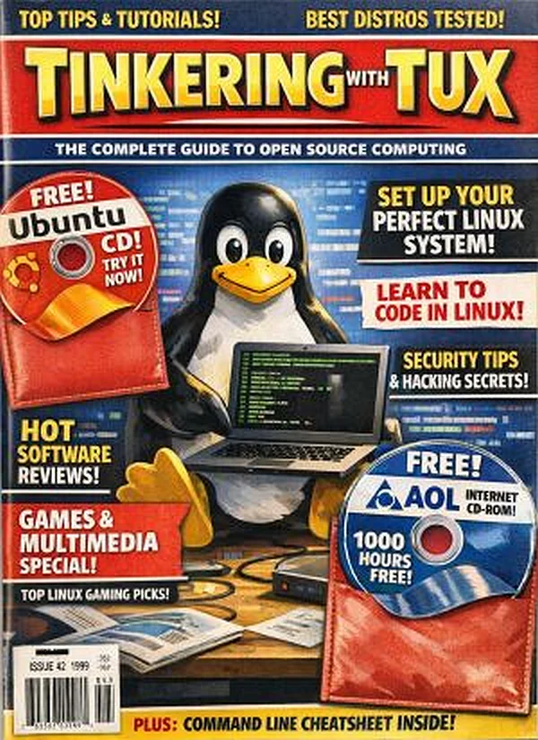 Generic Linux magazine created with AI